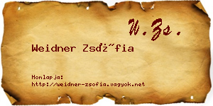 Weidner Zsófia névjegykártya